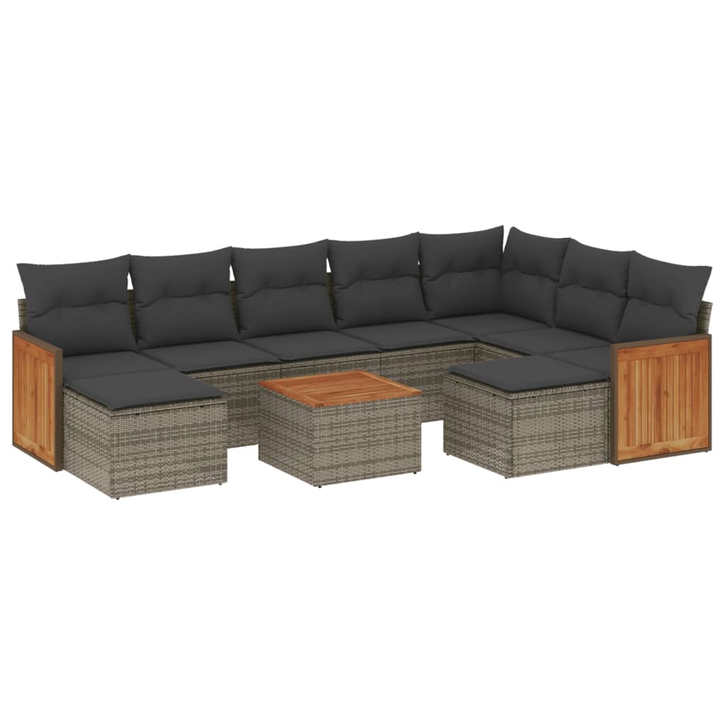 8721012851962_a_en_hd_1 vidaXL 10 Piece Garden Sofa Set with Cushions Grey Poly Rattan - Image 2