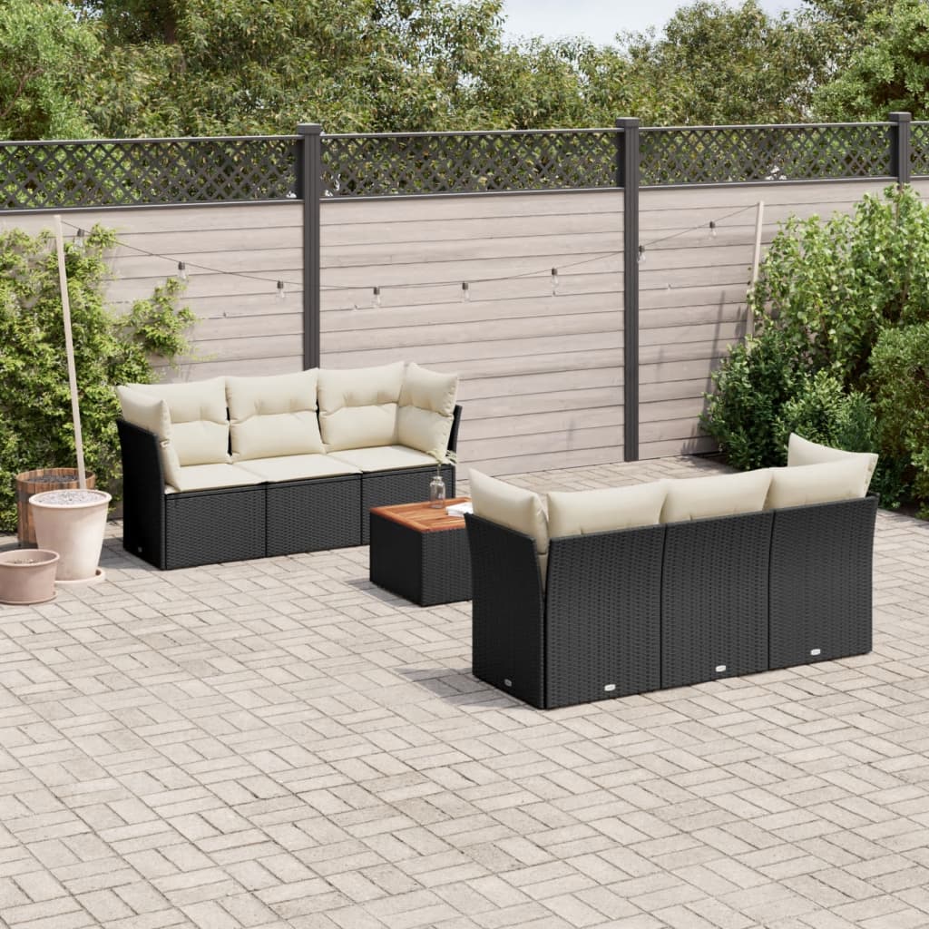 8721012853508_m_en_hd_1 vidaXL 7 Piece Garden Sofa Set with Cushions Black Poly Rattan - Image 1