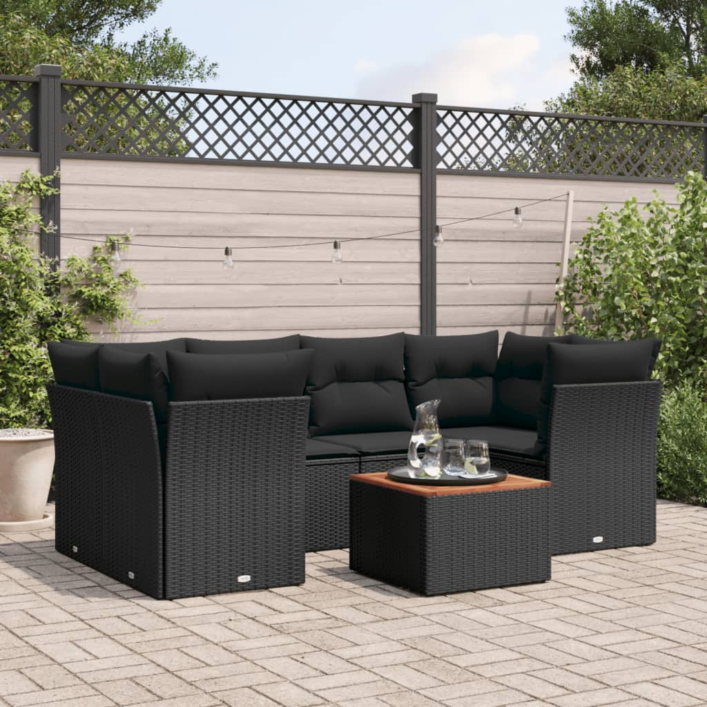 8721012853560_m_en_hd_1 vidaXL 7 Piece Garden Sofa Set with Cushions Black Poly Rattan - Image 1