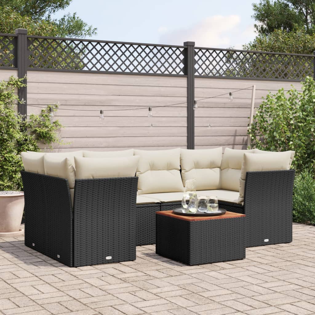 8721012853577_m_en_hd_1 vidaXL 7 Piece Garden Sofa Set with Cushions Black Poly Rattan - Image 1