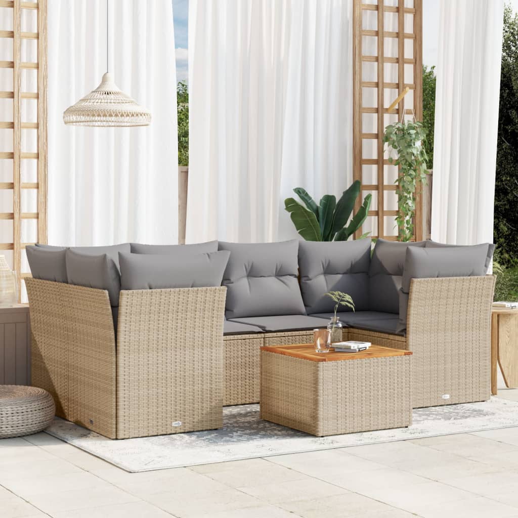 8721012853607_m_en_hd_1 vidaXL 7 Piece Garden Sofa Set with Cushions Beige Poly Rattan - Image 1