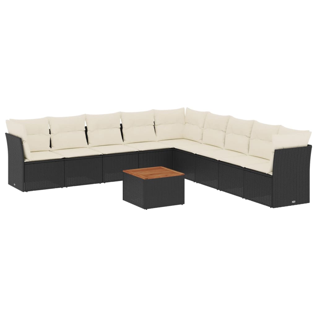 8721012855533_a_en_hd_1 vidaXL 10 Piece Garden Sofa Set with Cushions Black Poly Rattan - Image 2