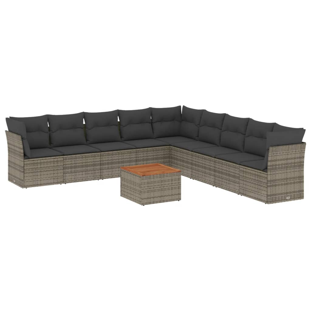 8721012855571_a_en_hd_1 vidaXL 10 Piece Garden Sofa Set with Cushions Grey Poly Rattan - Image 2