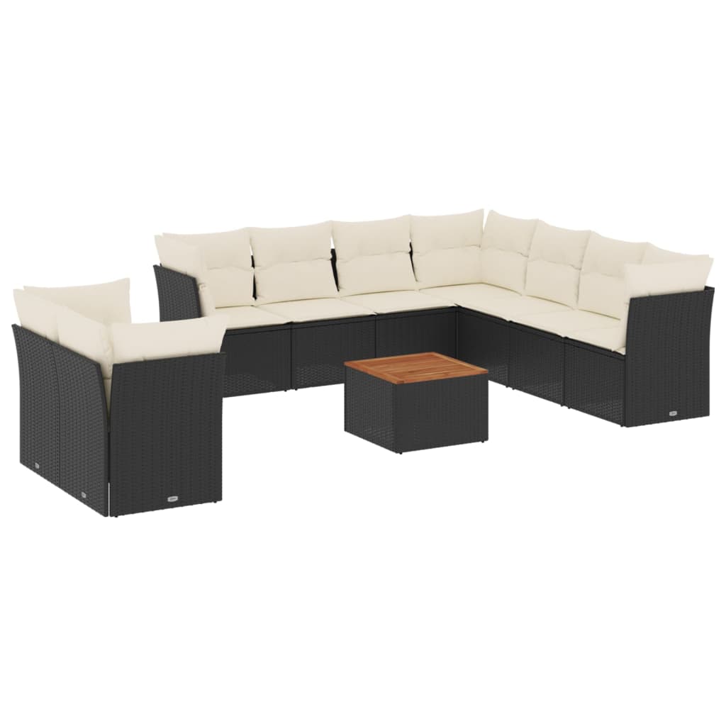 8721012855748_a_en_hd_1 vidaXL 10 Piece Garden Sofa Set with Cushions Black Poly Rattan - Image 2