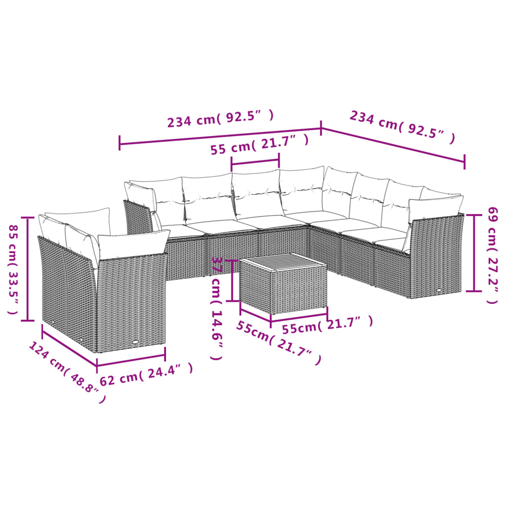 8721012855748_g_en_hd_1 vidaXL 10 Piece Garden Sofa Set with Cushions Black Poly Rattan - Image 3