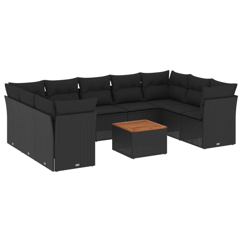 8721012856646_a_en_hd_1 vidaXL 10 Piece Garden Sofa Set with Cushions Black Poly Rattan - Image 2