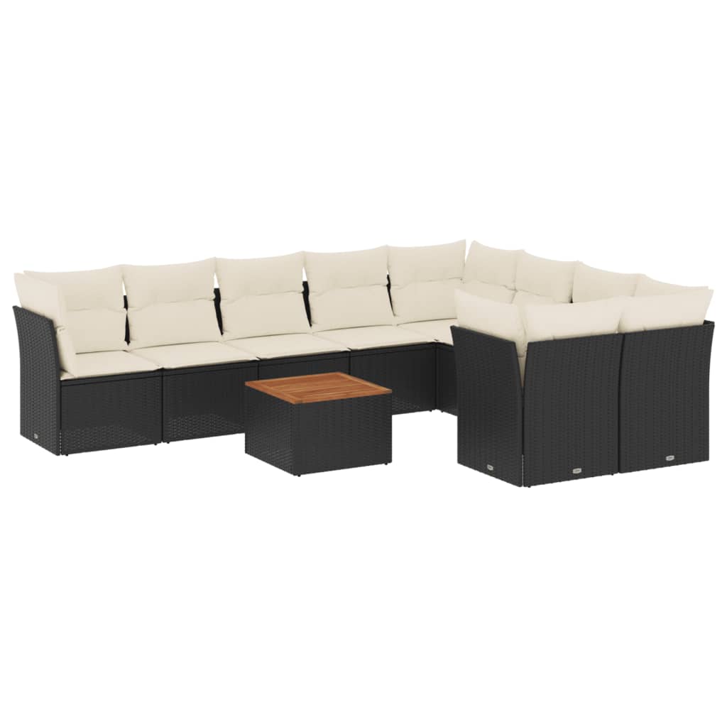 8721012856790_a_en_hd_1 vidaXL 10 Piece Garden Sofa Set with Cushions Black Poly Rattan - Image 2