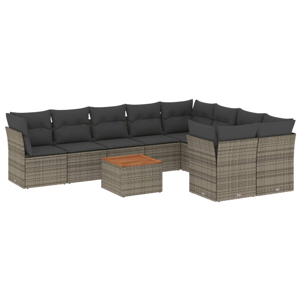 8721012856837_a_en_hd_1 vidaXL 10 Piece Garden Sofa Set with Cushions Grey Poly Rattan - Image 2