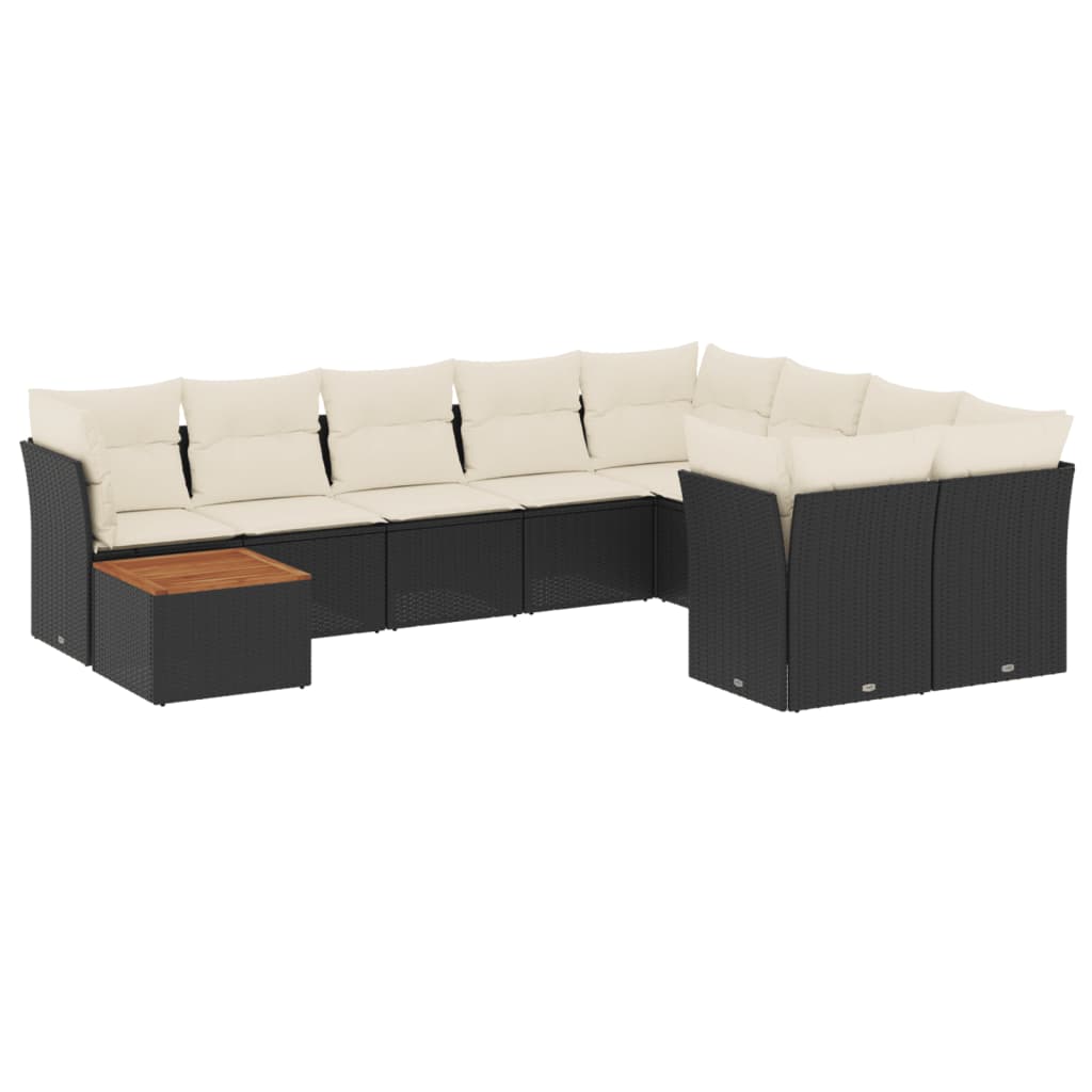8721012856868_a_en_hd_1 vidaXL 10 Piece Garden Sofa Set with Cushions Black Poly Rattan - Image 2