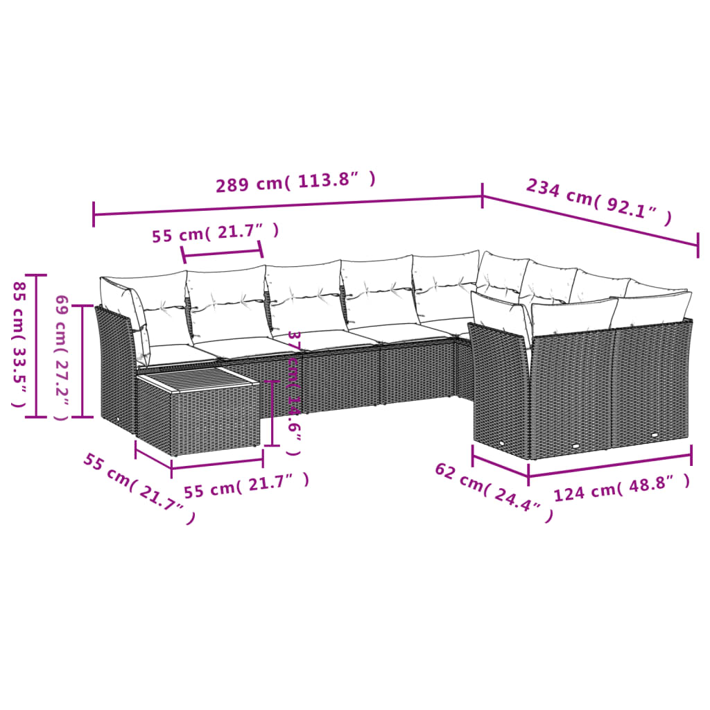 8721012856868_g_en_hd_1 vidaXL 10 Piece Garden Sofa Set with Cushions Black Poly Rattan - Image 3