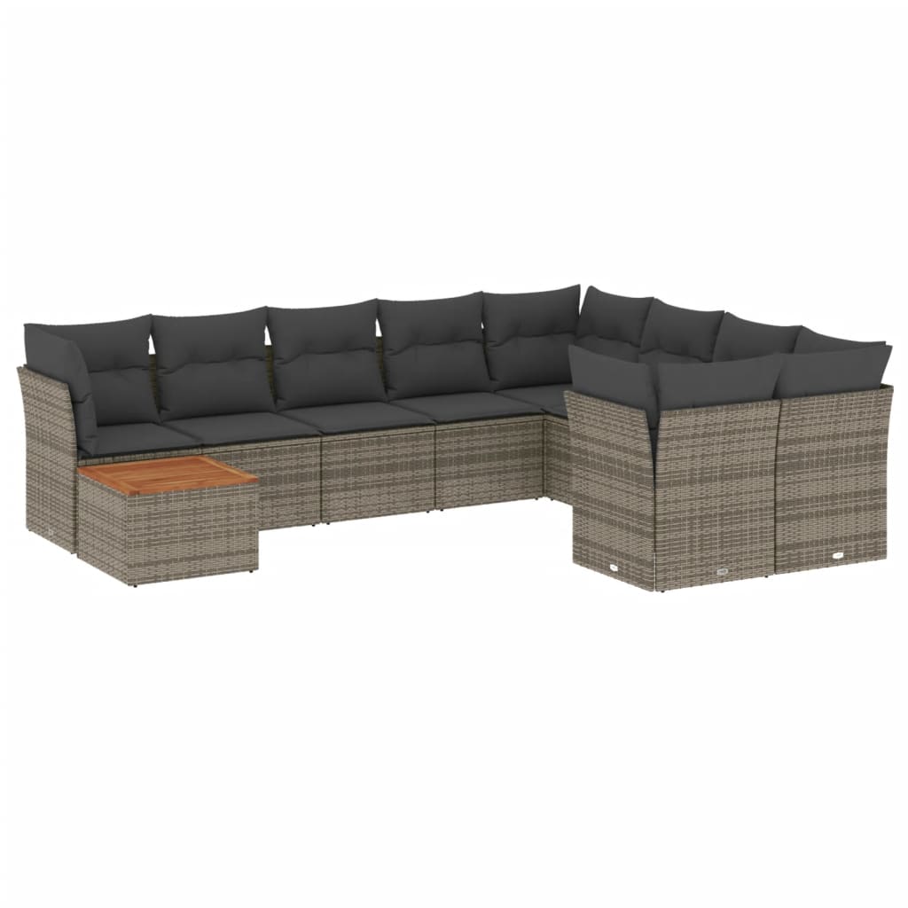 8721012856905_a_en_hd_1 vidaXL 10 Piece Garden Sofa Set with Cushions Grey Poly Rattan - Image 2