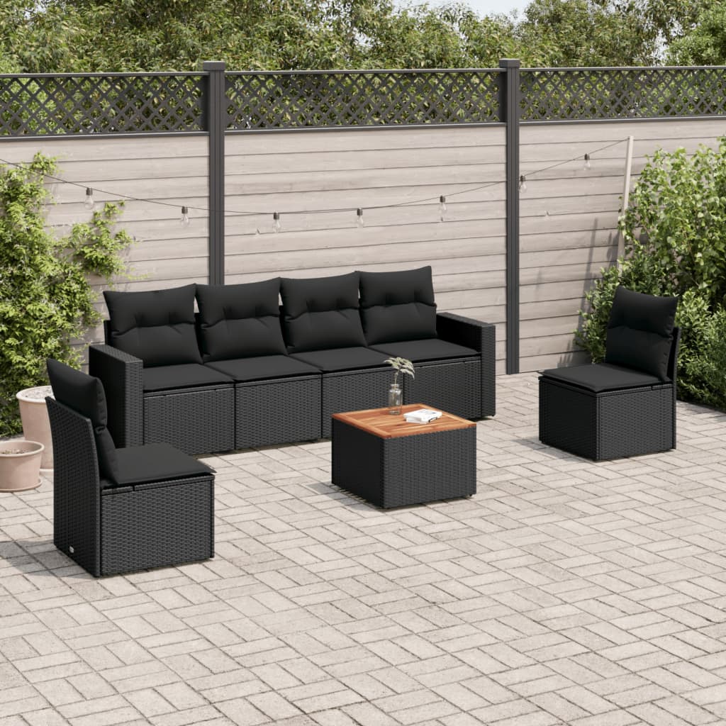 8721012859302_m_en_hd_1 vidaXL 7 Piece Garden Sofa Set with Cushions Black Poly Rattan - Image 1