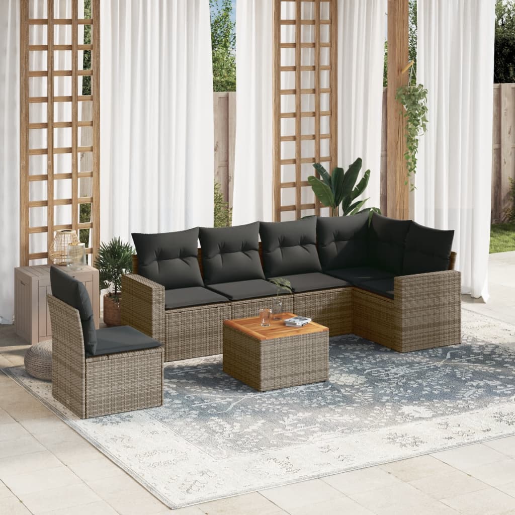 8721012860124_m_en_hd_1 vidaXL 7 Piece Garden Sofa Set with Cushions Grey Poly Rattan - Image 1