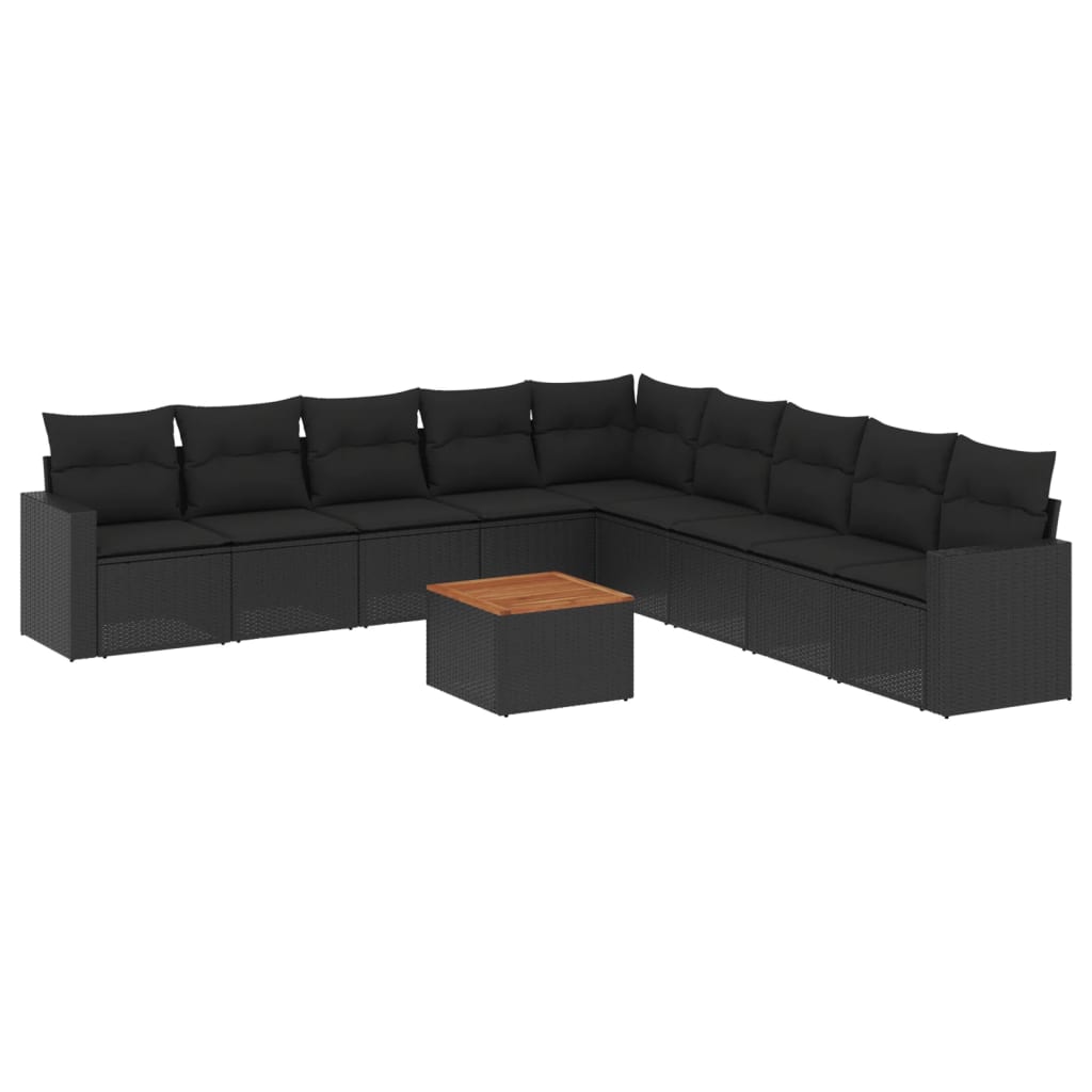 8721012860285_a_en_hd_1 vidaXL 10 Piece Garden Sofa Set with Cushions Black Poly Rattan - Image 2