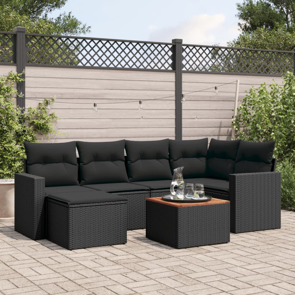 8721012860841_m_en_hd_1 vidaXL 7 Piece Garden Sofa Set with Cushions Black Poly Rattan - Image 1