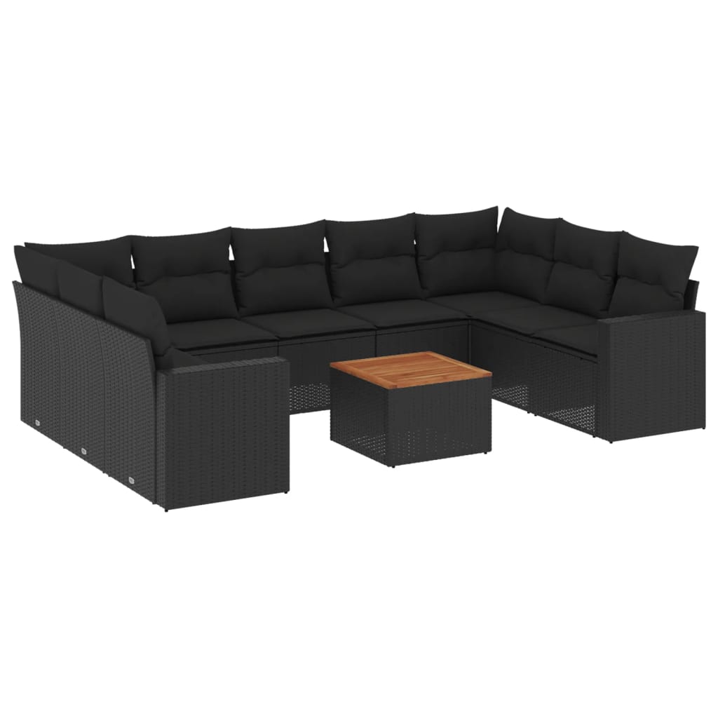 8721012861268_a_en_hd_1 vidaXL 10 Piece Garden Sofa Set with Cushions Black Poly Rattan - Image 2