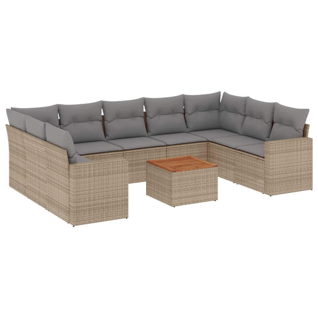 8721012861305_a_en_hd_1 vidaXL 10 Piece Garden Sofa Set with Cushions Beige Poly Rattan - Image 2