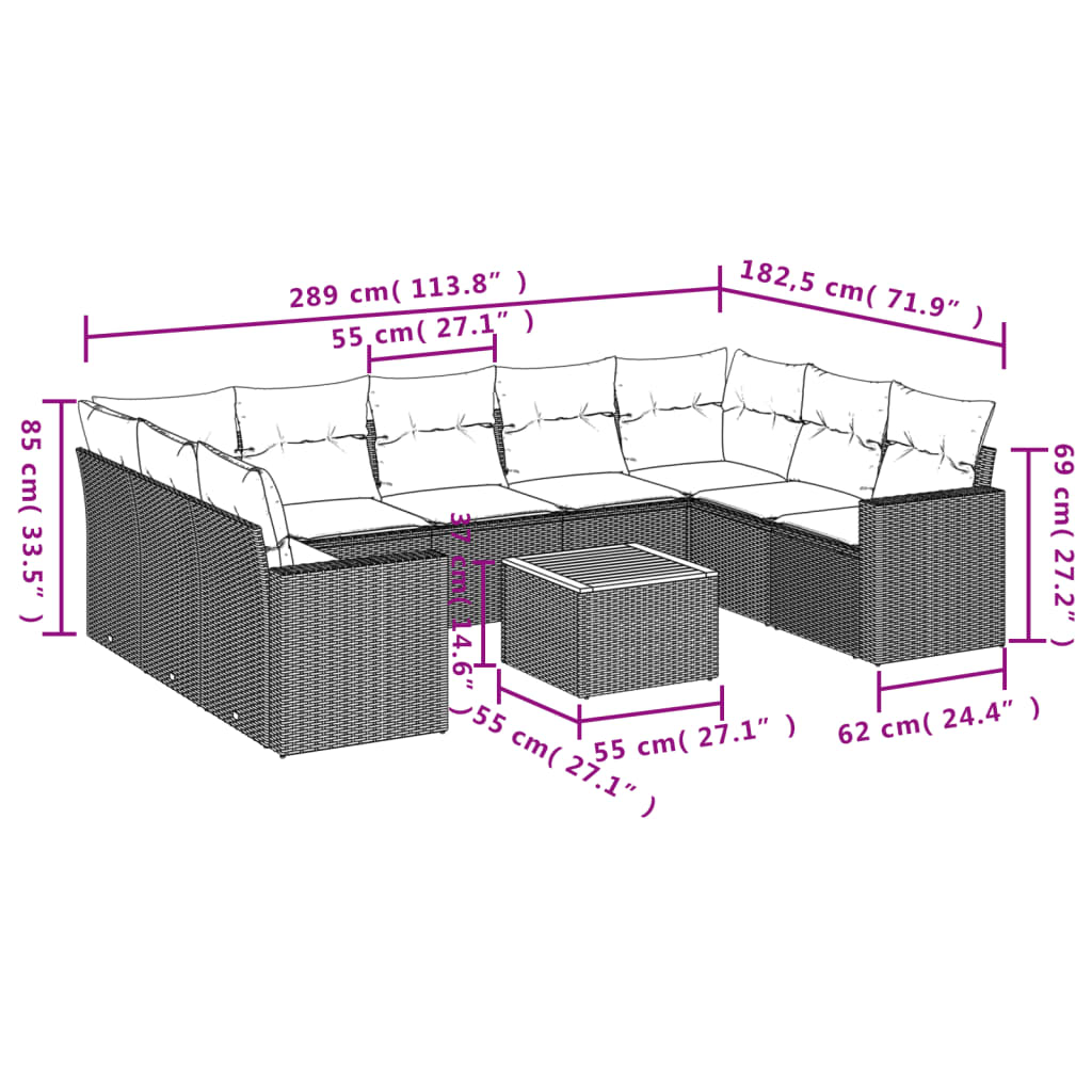 8721012861305_g_en_hd_1 vidaXL 10 Piece Garden Sofa Set with Cushions Beige Poly Rattan - Image 3