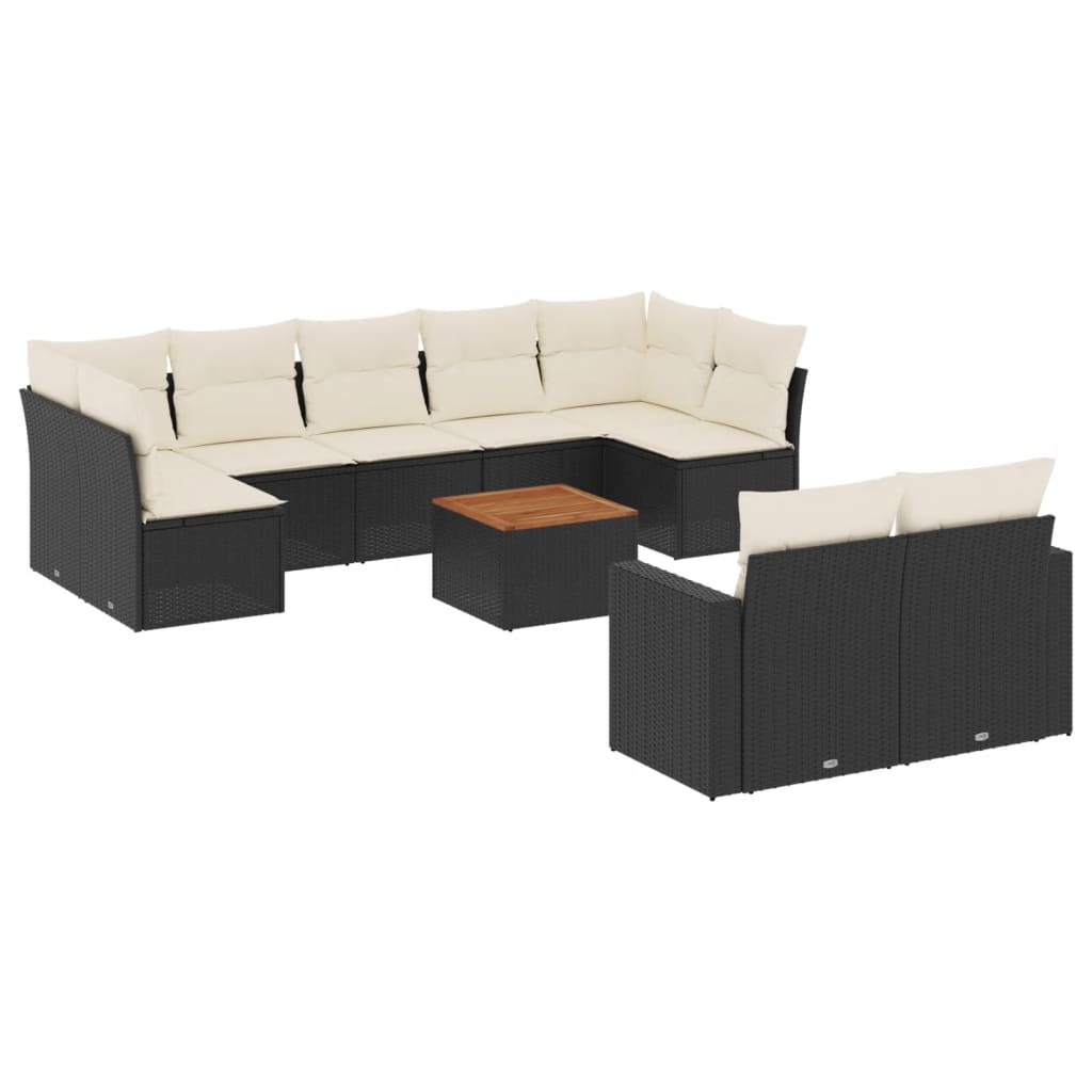 8721012861343_a_en_hd_1 vidaXL 10 Piece Garden Sofa Set with Cushions Black Poly Rattan - Image 2