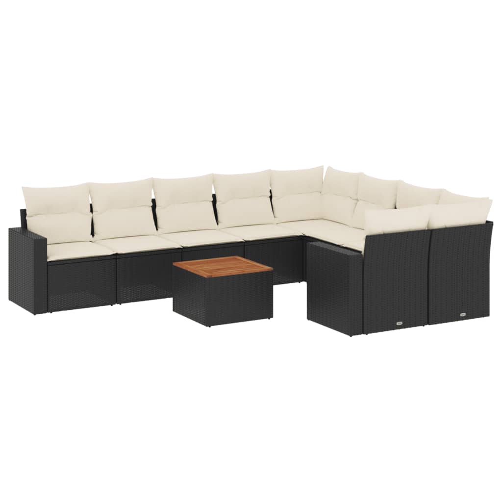 8721012861411_a_en_hd_1 vidaXL 10 Piece Garden Sofa Set with Cushions Black Poly Rattan - Image 2