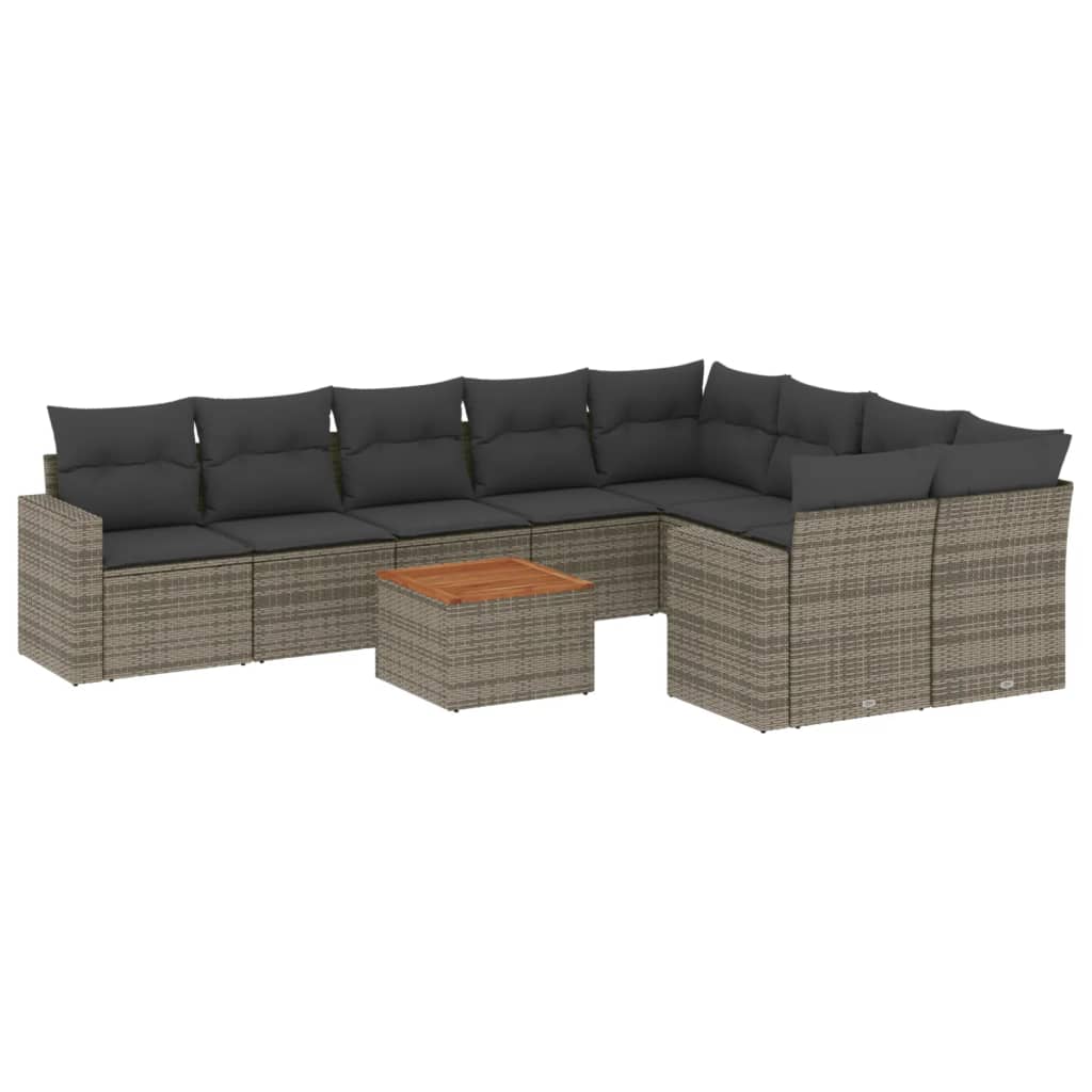 8721012861459_a_en_hd_1 vidaXL 10 Piece Garden Sofa Set with Cushions Grey Poly Rattan - Image 2