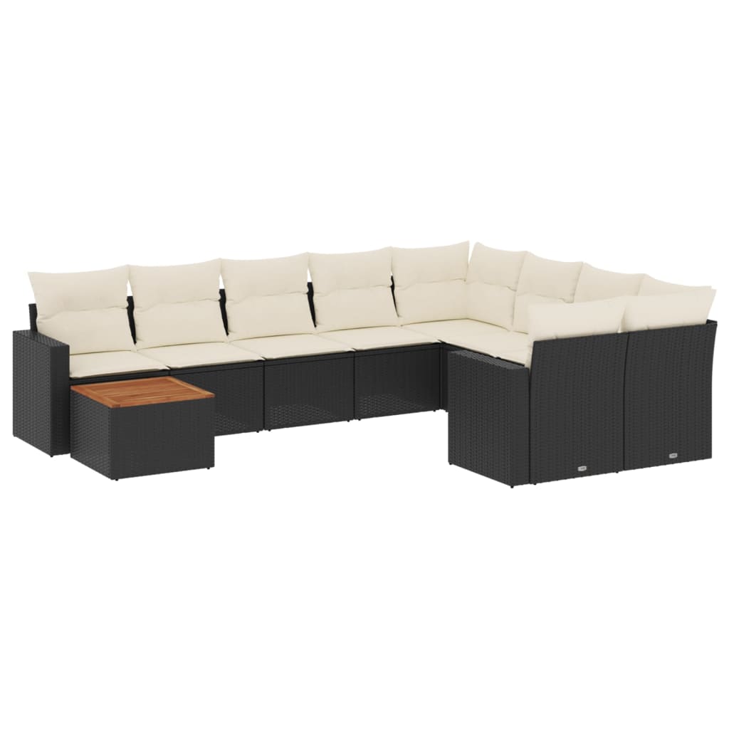 8721012861480_a_en_hd_1 vidaXL 10 Piece Garden Sofa Set with Cushions Black Poly Rattan - Image 2