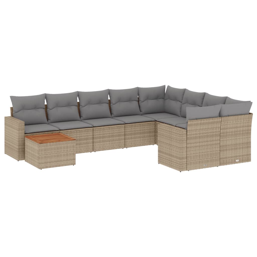 8721012861510_a_en_hd_1 vidaXL 10 Piece Garden Sofa Set with Cushions Beige Poly Rattan - Image 2