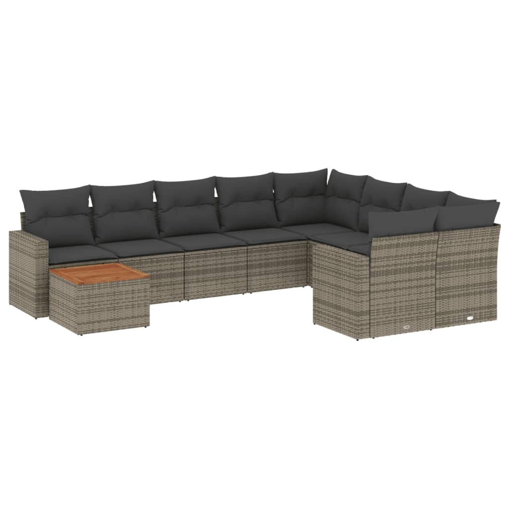 8721012861527_a_en_hd_1 vidaXL 10 Piece Garden Sofa Set with Cushions Grey Poly Rattan - Image 2