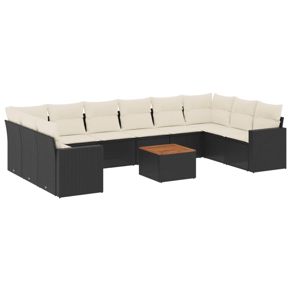 8721012861558_a_en_hd_1 vidaXL 11 Piece Garden Sofa Set with Cushions Black Poly Rattan - Image 2
