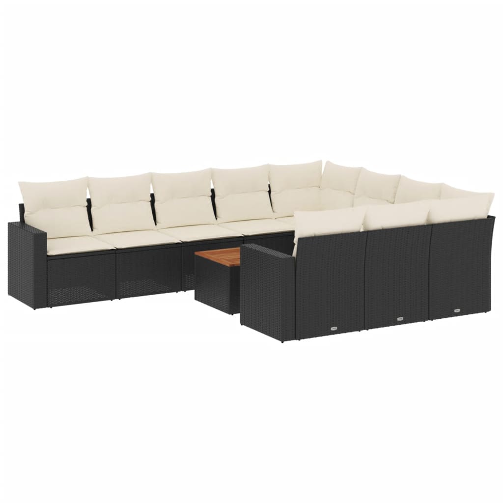 8721012861626_a_en_hd_1 vidaXL 11 Piece Garden Sofa Set with Cushions Black Poly Rattan - Image 2