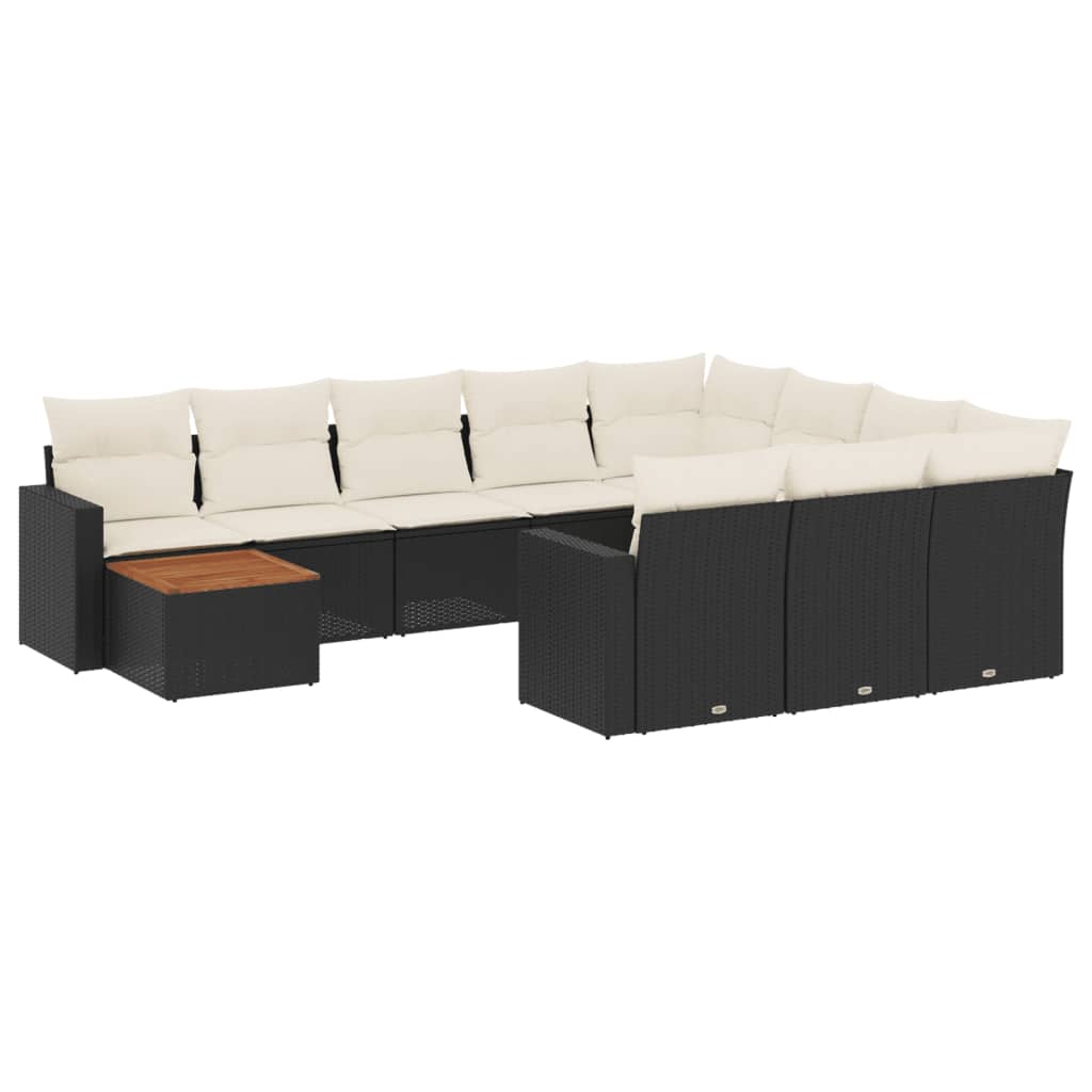 8721012861695_a_en_hd_1 vidaXL 11 Piece Garden Sofa Set with Cushions Black Poly Rattan - Image 2