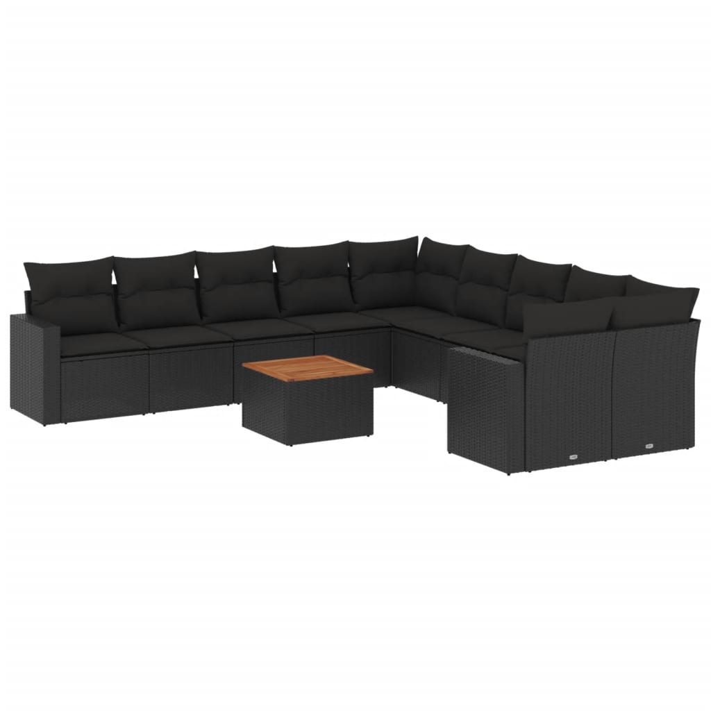 8721012861756_a_en_hd_1 vidaXL 11 Piece Garden Sofa Set with Cushions Black Poly Rattan - Image 2
