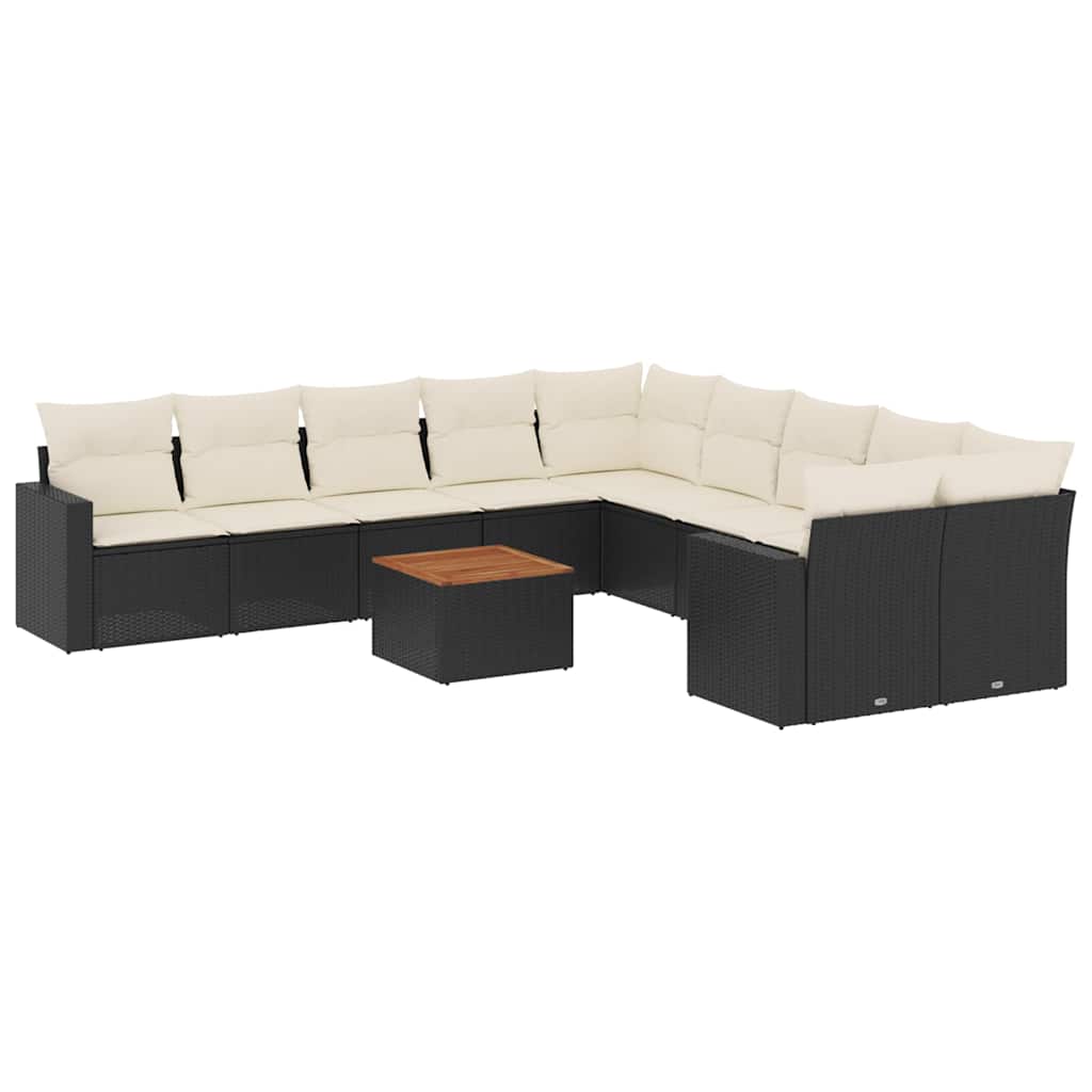 8721012861763_a_en_hd_1 vidaXL 11 Piece Garden Sofa Set with Cushions Black Poly Rattan - Image 2