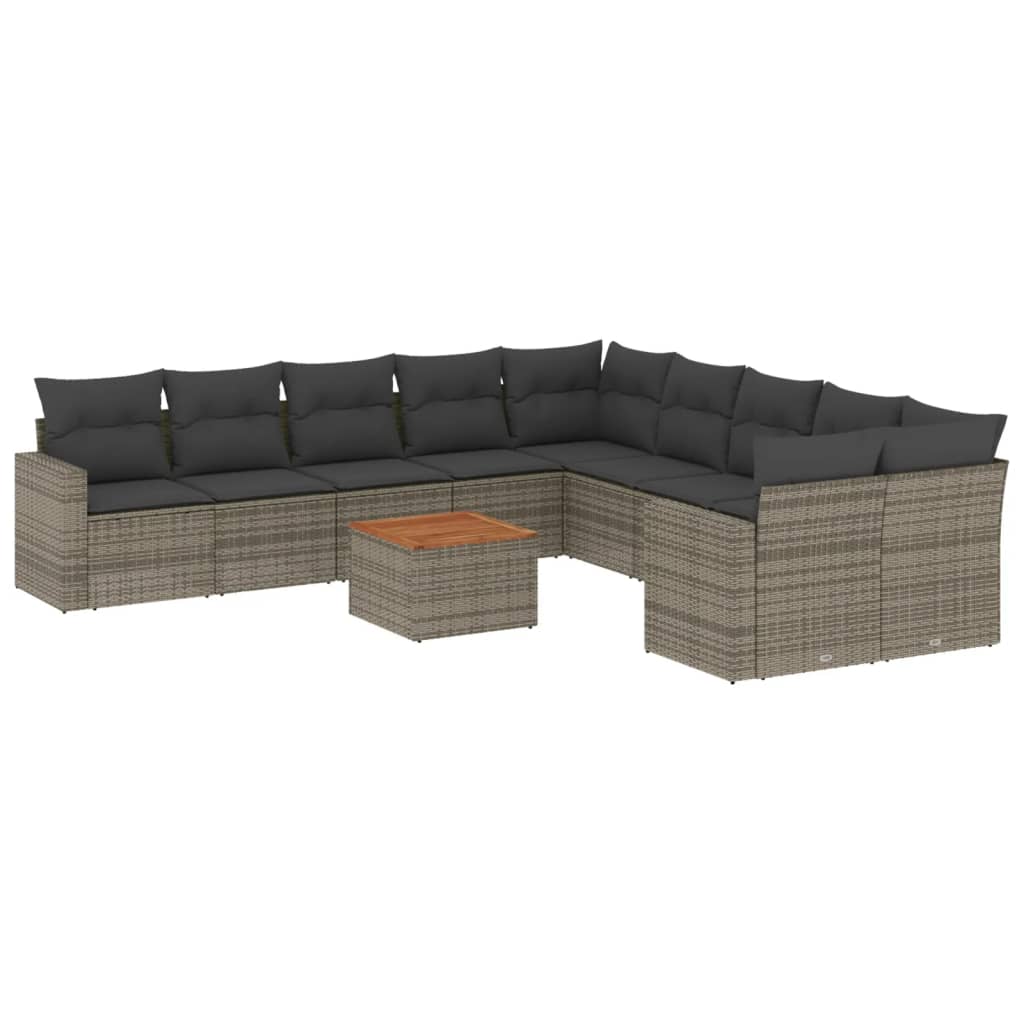 8721012861800_a_en_hd_1 vidaXL 11 Piece Garden Sofa Set with Cushions Grey Poly Rattan - Image 2