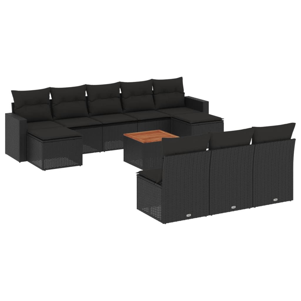 8721012861893_a_en_hd_1 vidaXL 11 Piece Garden Sofa Set with Cushions Black Poly Rattan - Image 2