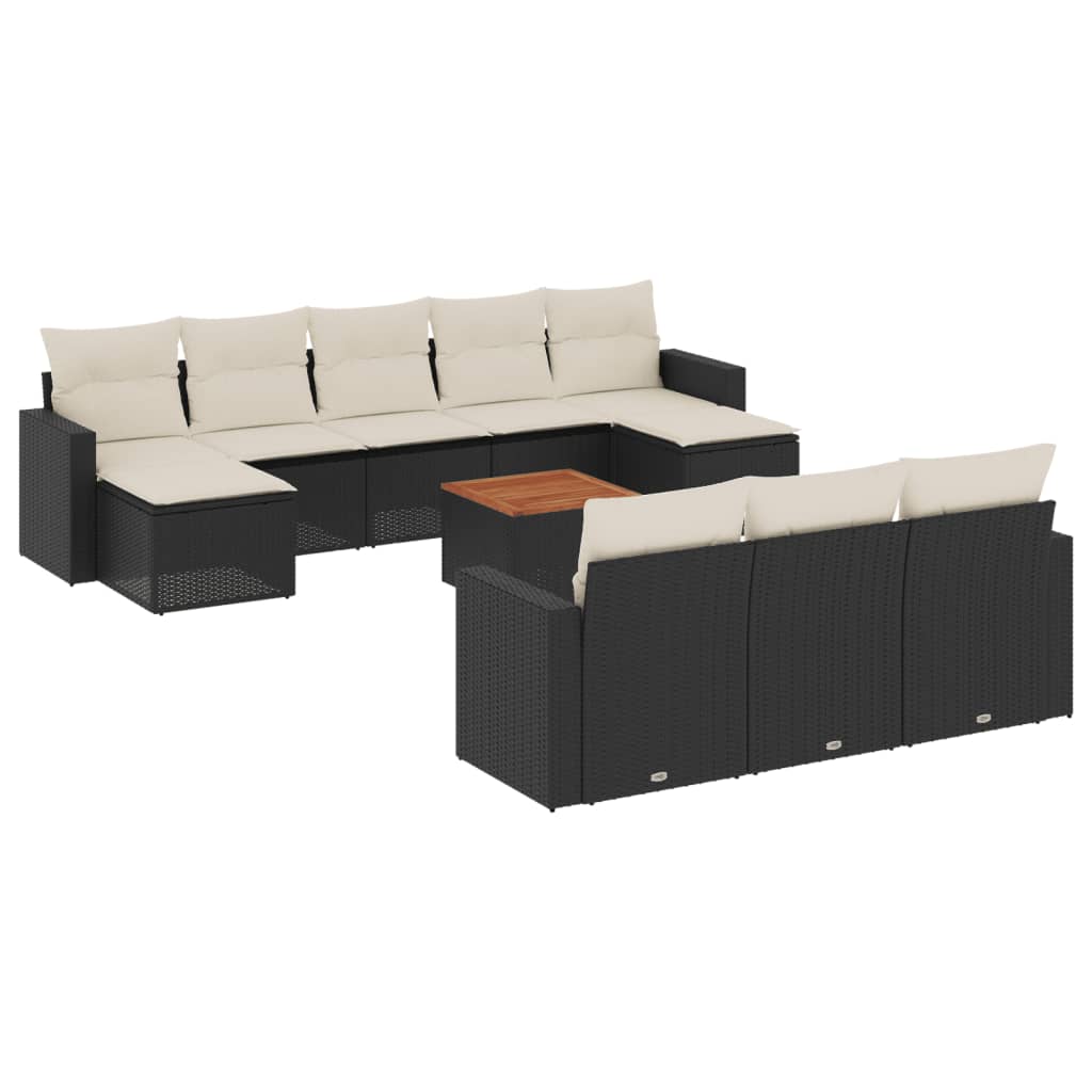 8721012862043_a_en_hd_1 vidaXL 11 Piece Garden Sofa Set with Cushions Black Poly Rattan - Image 2