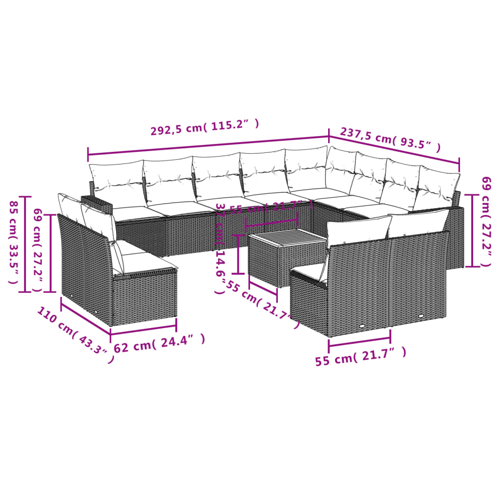 8721012862326_g_en_hd_1 vidaXL 13 Piece Garden Sofa Set with Cushions Black Poly Rattan - Image 3