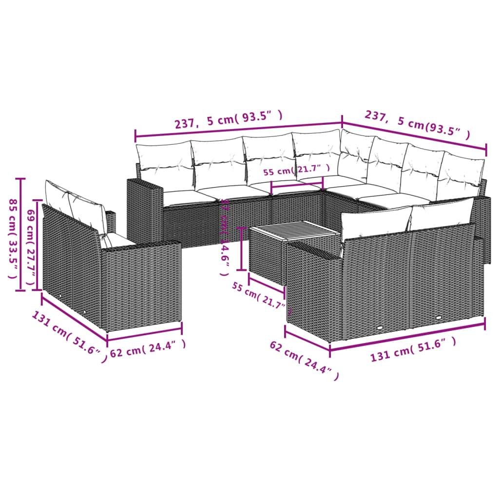 8721012862463_g_en_hd_1 vidaXL 12 Piece Garden Sofa Set with Cushions Black Poly Rattan - Image 3