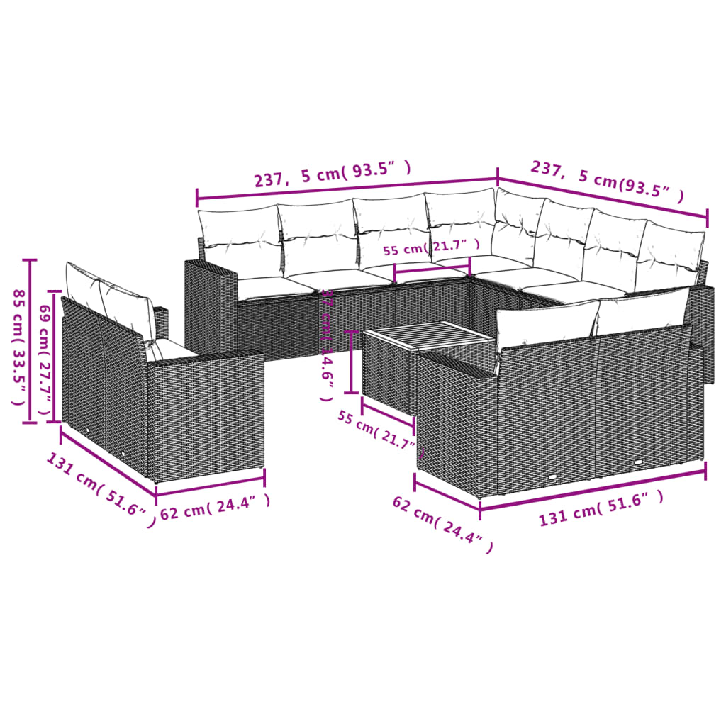 8721012862500_g_en_hd_1 vidaXL 12 Piece Garden Sofa Set with Cushions Grey Poly Rattan - Image 3