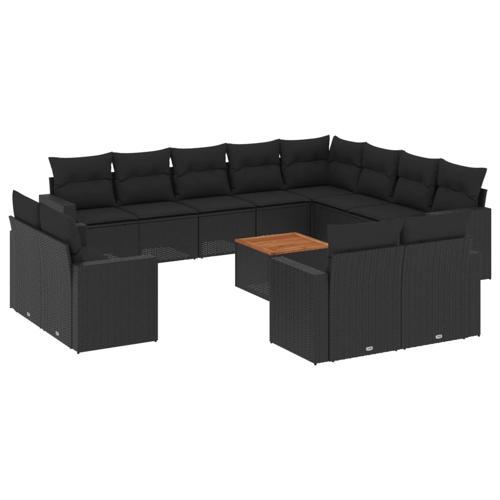 8721012862524_a_en_hd_1 vidaXL 13 Piece Garden Sofa Set with Cushions Black Poly Rattan - Image 2