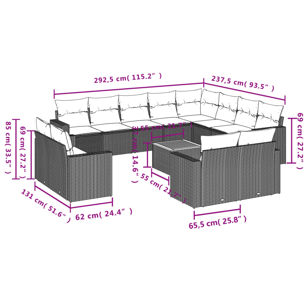 8721012862531_g_en_hd_1 vidaXL 13 Piece Garden Sofa Set with Cushions Black Poly Rattan - Image 3