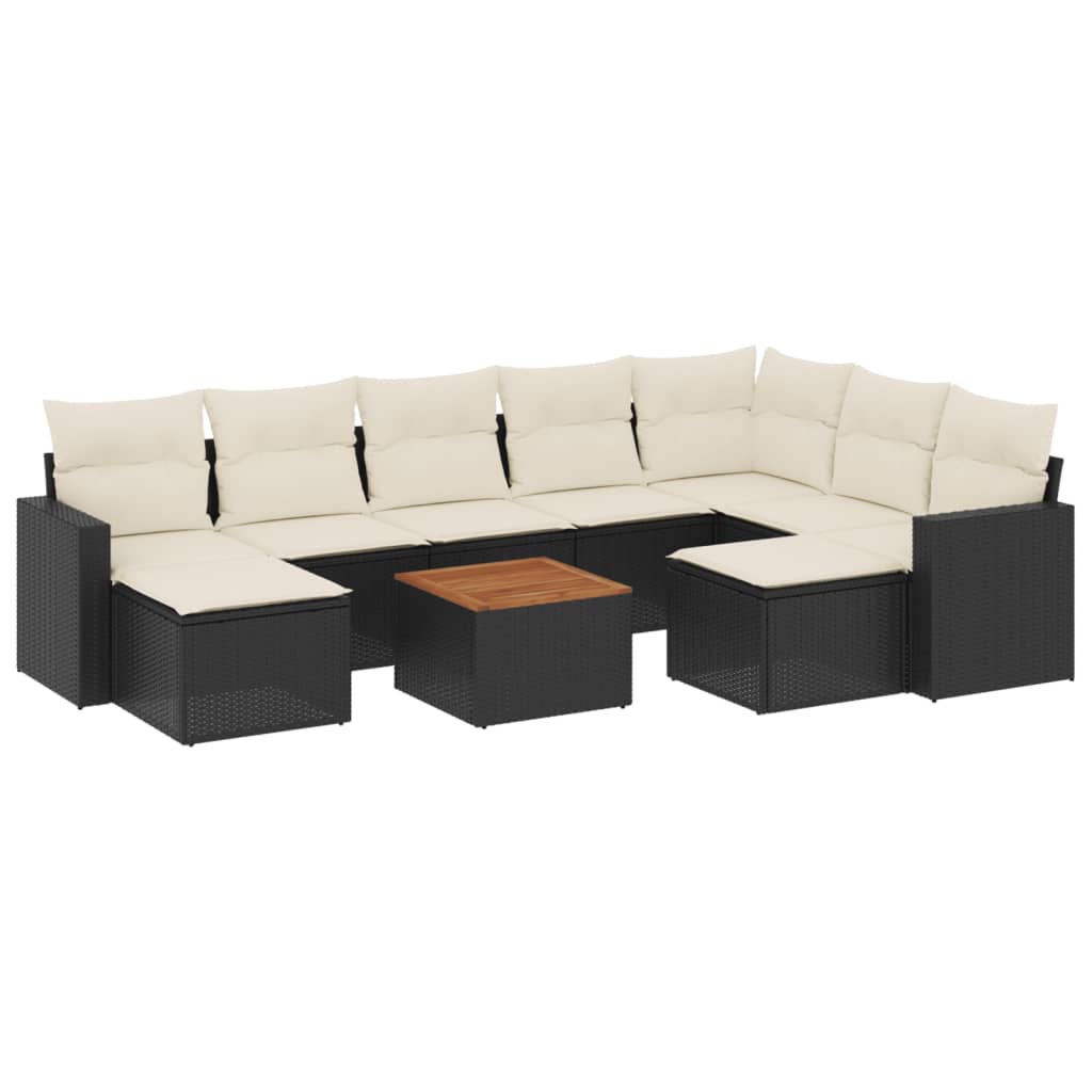 8721012862678_a_en_hd_1 vidaXL 10 Piece Garden Sofa Set with Cushions Black Poly Rattan - Image 2