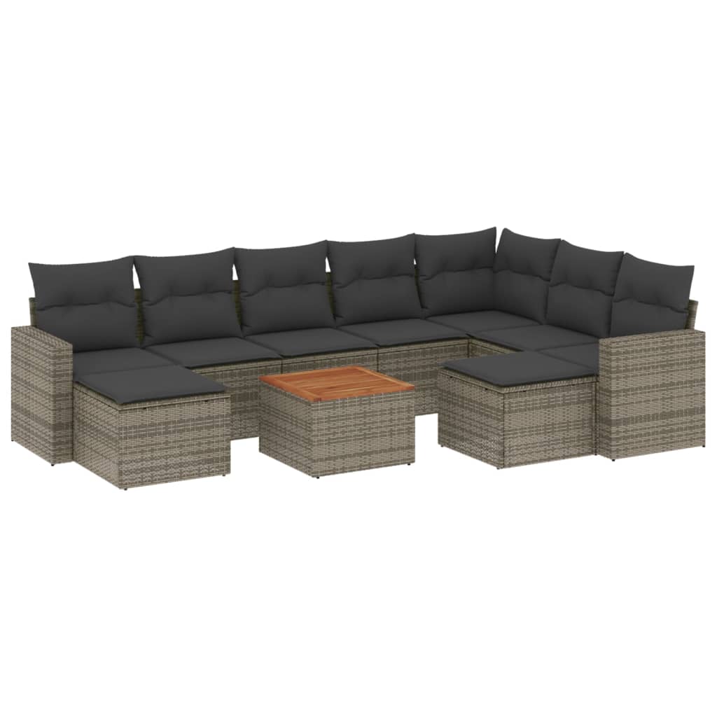 8721012862715_a_en_hd_1 vidaXL 10 Piece Garden Sofa Set with Cushions Grey Poly Rattan - Image 2