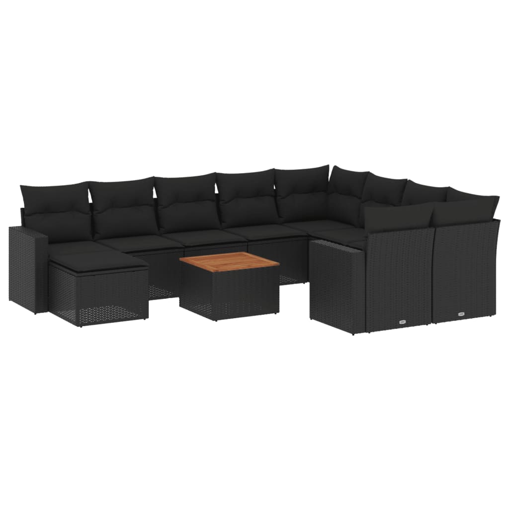 8721012862739_a_en_hd_1 vidaXL 11 Piece Garden Sofa Set with Cushions Black Poly Rattan - Image 2