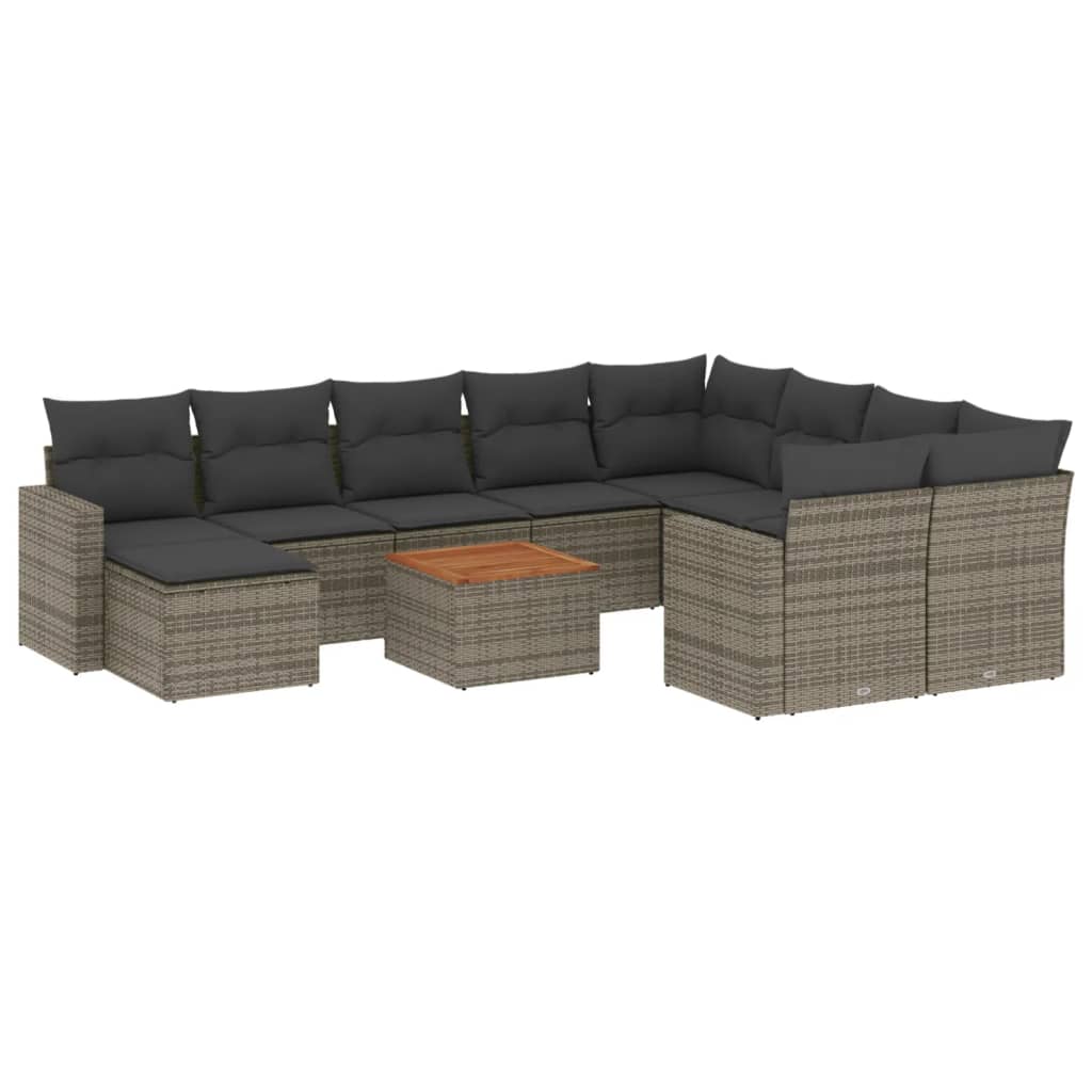8721012862784_a_en_hd_1 vidaXL 11 Piece Garden Sofa Set with Cushions Grey Poly Rattan - Image 2