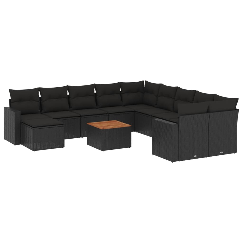 8721012862807_a_en_hd_1 vidaXL 12 Piece Garden Sofa Set with Cushions Black Poly Rattan - Image 2