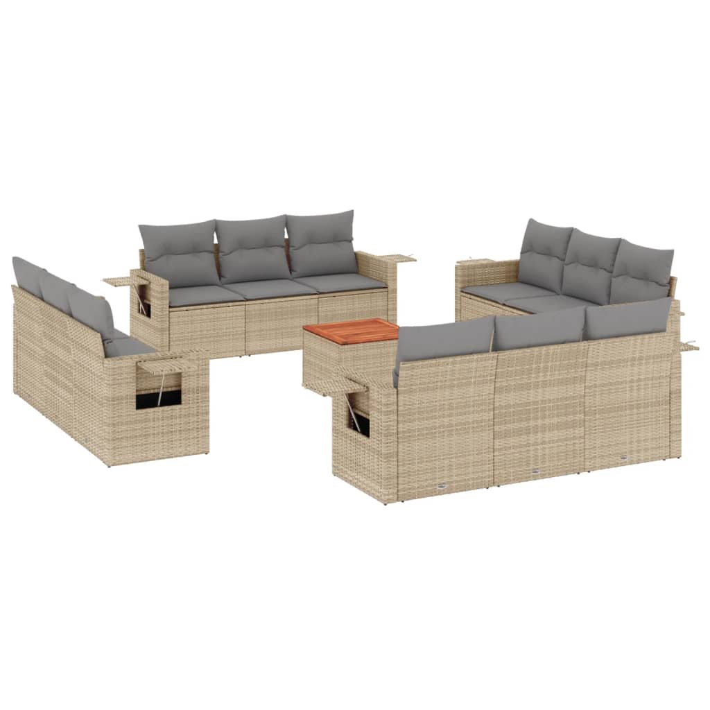 8721012863613_a_en_hd_1 vidaXL 13 Piece Garden Sofa Set with Cushions Beige Poly Rattan - Image 2