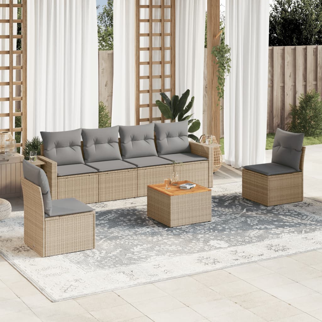 8721012863750_m_en_hd_1 vidaXL 7 Piece Garden Sofa Set with Cushions Beige Poly Rattan - Image 1