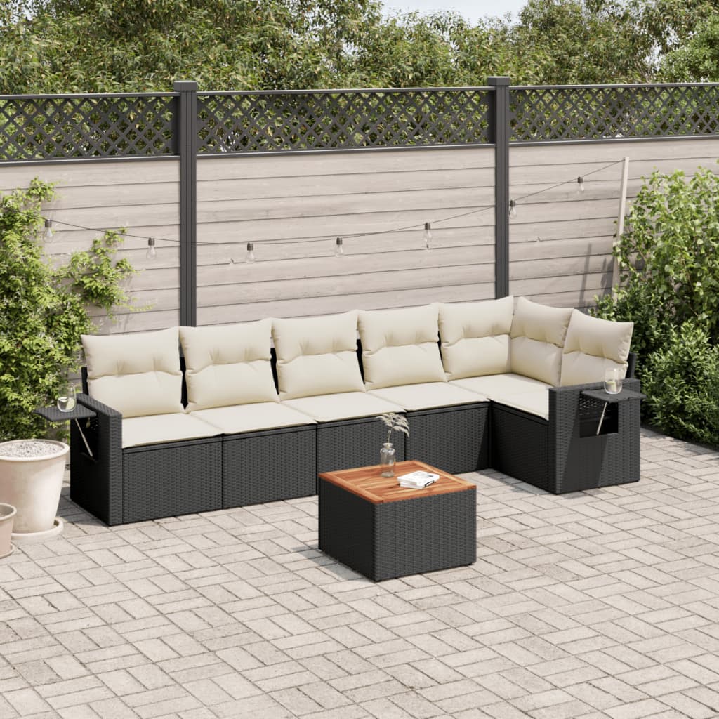 8721012864351_m_en_hd_1 vidaXL 7 Piece Garden Sofa Set with Cushions Black Poly Rattan - Image 1