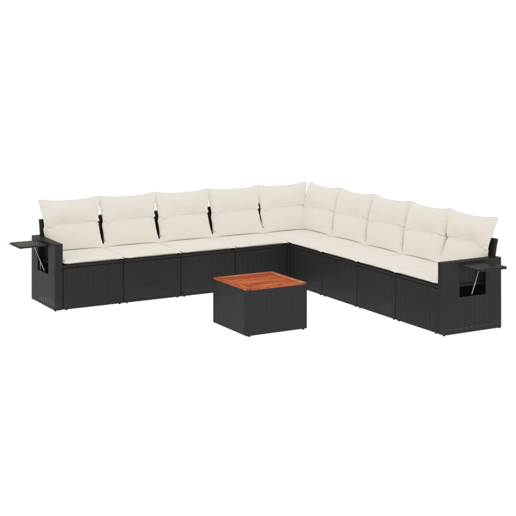 8721012864702_a_en_hd_1 vidaXL 10 Piece Garden Sofa Set with Cushions Black Poly Rattan - Image 2